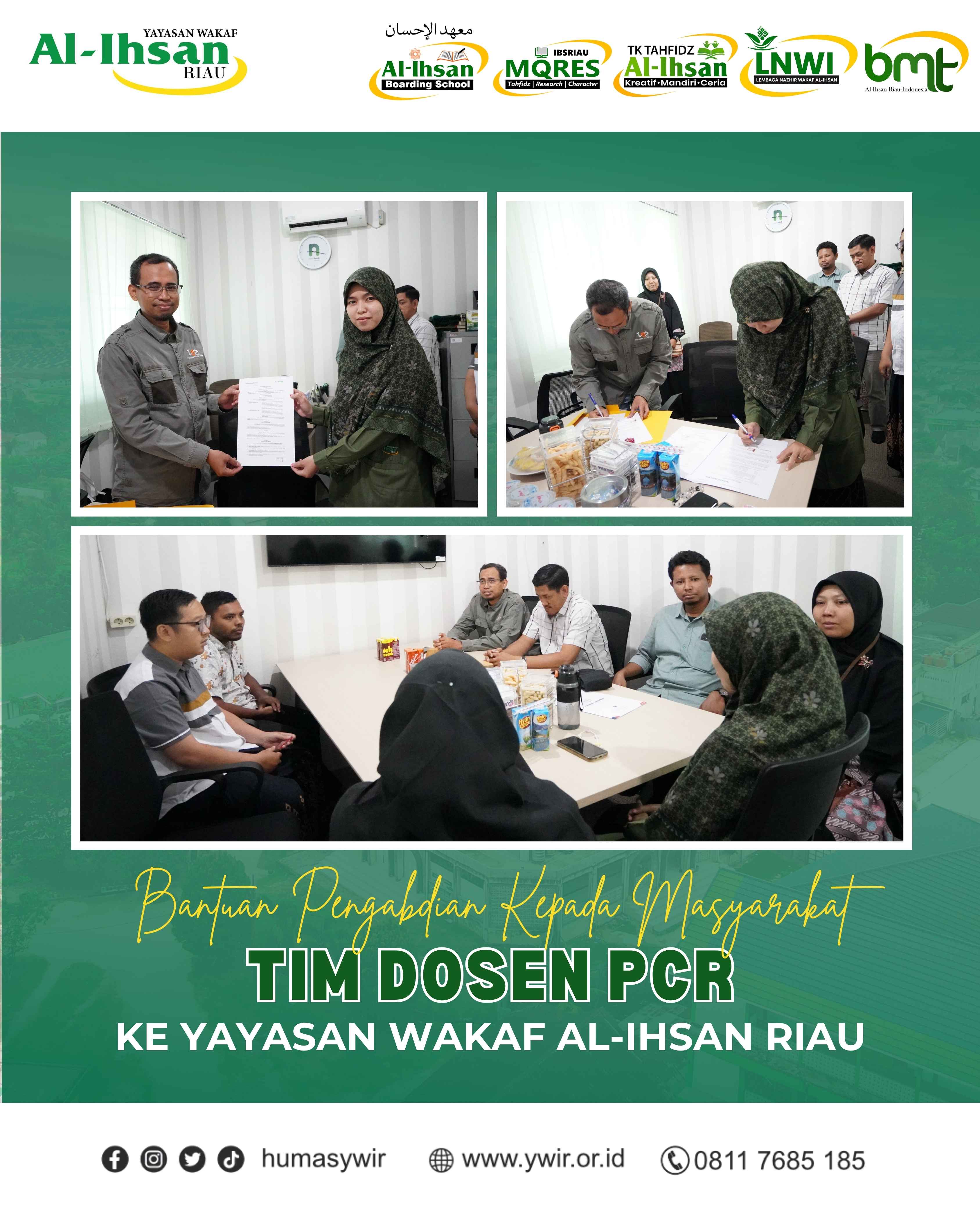 Bantuan Pengabdian Kepada Masyarakat Dosen PCR: Peningkatan Infrastruktur Digital Melalui Jaringan Fiber Optic dan Access Point di Yayasan Wakaf Al-Ihsan Riau